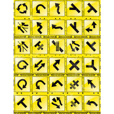 Reminisce - Road Signs Collection - 3 Dimensional Stickers - Arrow Signs