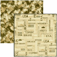 Reminisce - Military Collection - 12x12 Double Sided Paper - American Hero