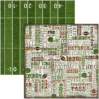 Reminisce - Football Collection - 12x12 Double Sided Paper - Touchdown