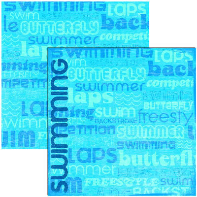 Reminisce - Swimming Collection - 12x12 Double Sided Paper - Swimming