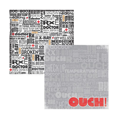 Reminisce - Ouch Collection - 12x12 Double Sided Paper - Ouch