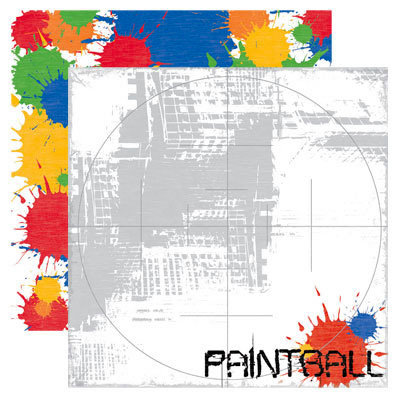 Reminisce - Signature Series Collection - 12 x 12 Double Sided Paper - Paintball