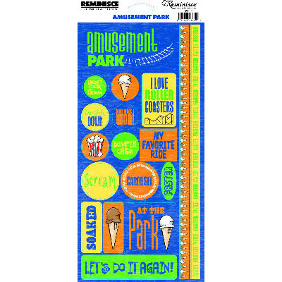 Reminisce - Amusement Park Collection - Cardstock Stickers - Amusement Park Phrase