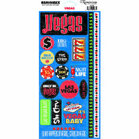 Reminisce - Vegas Collection - Cardstock Stickers - Vegas Phrase