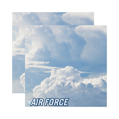 Reminisce - Signature Series Collection - 12 x 12 Double Sided Paper - Air Force