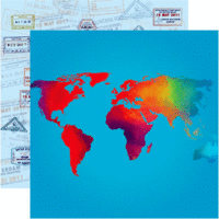 Reminisce - 12 x 12 Double Sided Paper - World Traveler