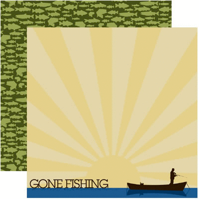 Reminisce - 12 x 12 Double Sided Paper - Fishing