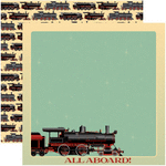 Reminisce - 12 x 12 Double Sided Paper - Train