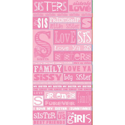 Reminisce - Signature Series Collection - Die Cut Cardstock Stickers - Sisters