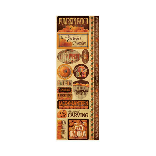 Reminisce - Signature Series Collection - Cardstock Stickers - Combo - Pumpkin Patch