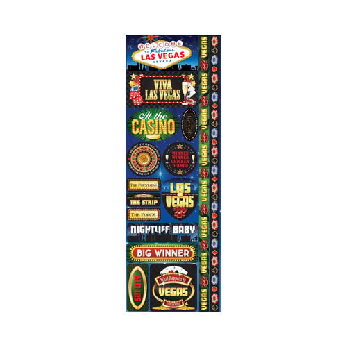 Reminisce - Signature Series Collection - Cardstock Stickers - Combo - Las Vegas