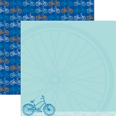 Reminisce - 12 x 12 Double Sided Paper - Biking