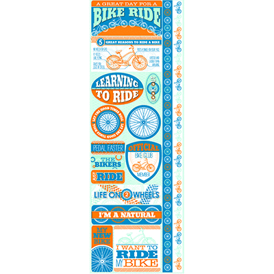 Reminisce - Cardstock Stickers - Combo - Biking