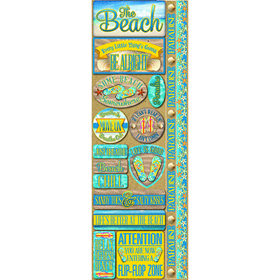 Reminisce - Cardstock Stickers - Combo - Beach