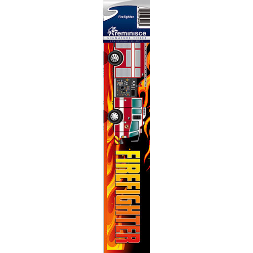 Reminisce - Cardstock Stickers - Signature Title - Firefighter