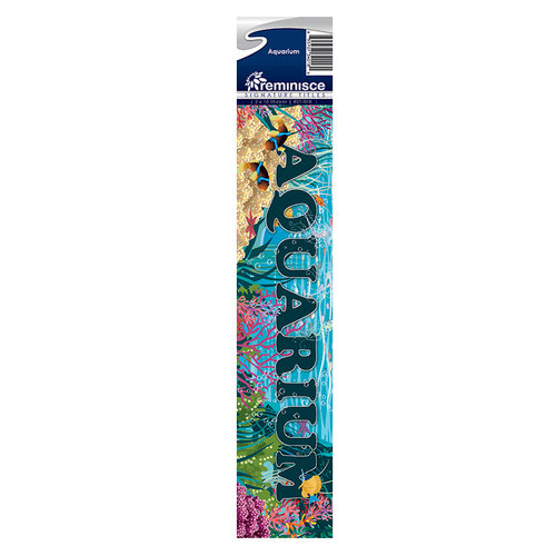 Reminisce - Cardstock Stickers - Signature Title - Aquarium