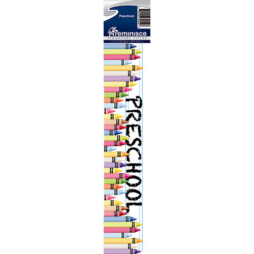 Reminisce - Cardstock Stickers - Signature Title - Preschool