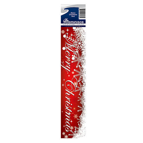 Reminisce - Cardstock Stickers - Signature Title - Merry Christmas Red