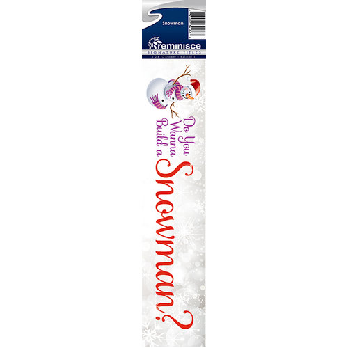Reminisce - Cardstock Stickers - Signature Title - Snowman