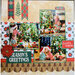 Reminisce - Rustic Christmas Collection - 12 x 12 Double Sided Paper - Plaid Poinsettia