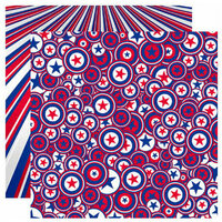 Reminisce - Stars and Stripes Collection - 12 x 12 Double Sided Paper - Captian Liberty