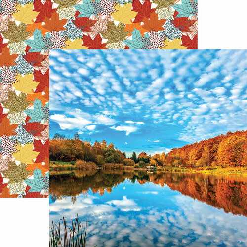 Reminisce - Simply Autumn Collection - 12 x 12 Double Sided Paper - Glorious Autumn