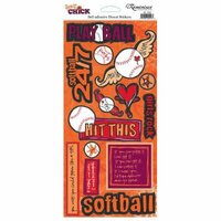 Reminisce - Sports Chick - Cardstock Stickers - Softball