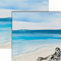 Reminisce - Seaside Collection - 12 x 12 Double Sided Paper - Watercolor Seal