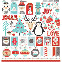 Reminisce - Christmas - Santa Squad Collection - 12 x 12 Custom Sticker