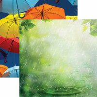 Reminisce - Signs of Spring Collection - 12 x 12 Double Sided Paper - Spring Showers