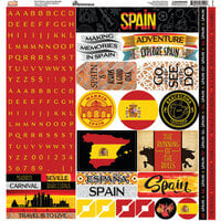 Spain Travel Scrapbook Stickers