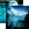 Reminisce - Spooky Night Collection - Halloween - 12 x 12 Double Sided Paper - Vampire Bats