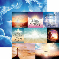 Reminisce - Springtime Collection - 12 x 12 Double Sided Paper - He Is Risen