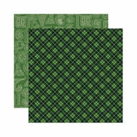 Reminisce - Shamrock Collection - 12 x 12 Double Sided Paper - Celtic Plaid