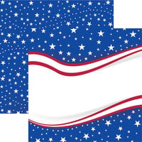 Reminisce - Star Spangled Banner Collection - 12 x 12 Double Sided Paper - Land Of The Free
