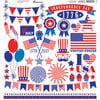 Reminisce - Star Spangled Spectacular Collection - 12 x 12 Cardstock Stickers - Elements