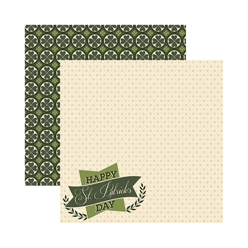 Reminisce - St Patricks Day Collection - 12 x 12 Double Sided Paper - Happy St Pats