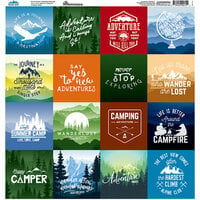 Reminisce - Scenic View Collection - 12 x 12 Cardstock Stickers - Square