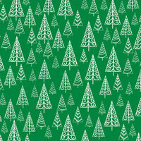 Reminisce - Santa's Workshop Collection -Iridescent Patterned Paper - Oh Christmas Tree, CLEARANCE