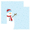 Reminisce - Santa's Workshop Collection - Christmas - 12 x 12 Double Sided Shimmer Paper - Making A Snowman, CLEARANCE