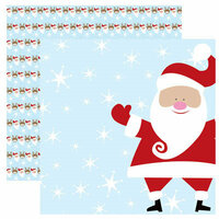 Reminisce - Santa's Workshop Collection - Christmas - 12 x 12 Double Sided Shimmer Paper - St. Nick, CLEARANCE