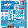 Reminisce - Swim Team Collection - 12 x 12 Cardstock Stickers - Elements