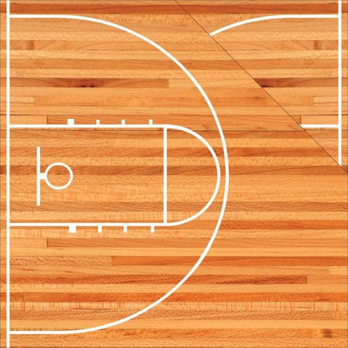 Reminisce - The Basketball Collection - 12 x 12 Double Sided Paper - Basketball Court