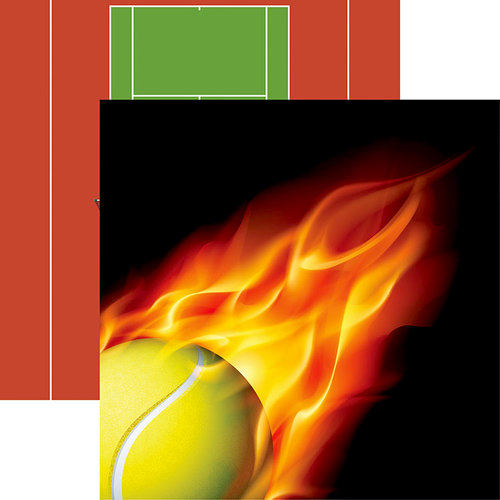 Reminisce - Tennis Collection - 12 x 12 Double Sided Paper - Hot Shot