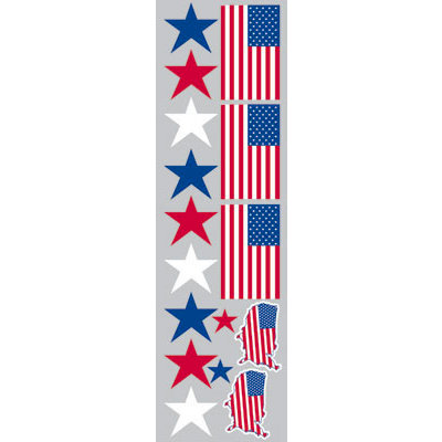 Reminisce - The Freedom Collection - Clear Stickers - Stars and Stripes