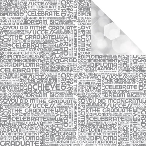 Reminisce - The Graduate Collection - 12 x 12 Double Sided Paper - Graduation Word