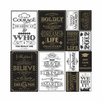 Reminisce - The Graduate Collection - 12 x 12 Cardstock Stickers - Quote