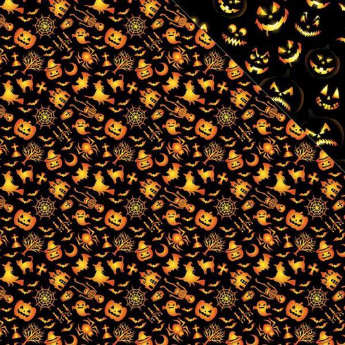 Reminisce - The Halloween Collection - 12 x 12 Double Sided Paper - Ghouls and Ghosts
