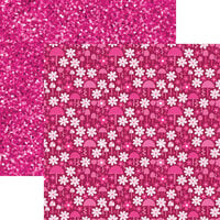 Reminisce - Think Pink Collection - 12 x 12 Double Sided Paper - Flower Power