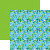 Reminisce - The Menagerie Collection - 12 x 12 Double Sided Paper - Happy Frogs